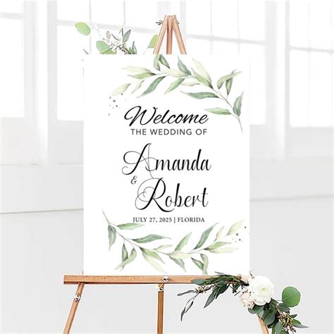 Wedding Welcome Sign Rustic Welcome Sign Digital Wedding - Etsy