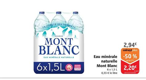 Promo Eau Min Rale Naturelle Mont Blanc Chez Colruyt Icatalogue Fr