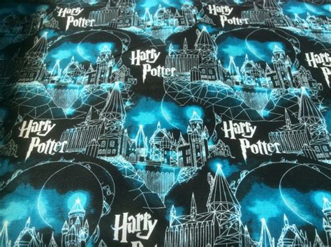 Licensed Harry Potter Fabric Hogwarts Castle By The Half Etsy