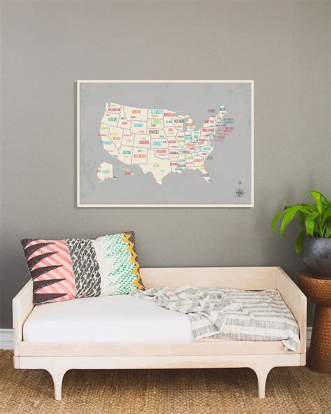 UNITED STATES Wall Map USA Poster 24"x18" or 36"x24" - Large Print ...