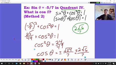 Sec 7 2 Verifying Trigonometric Identities Precalculus Youtube