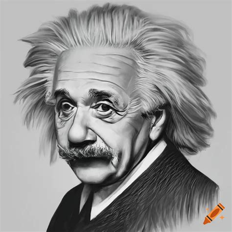 Realistic Pencil Drawing Of Albert Einstein On Craiyon