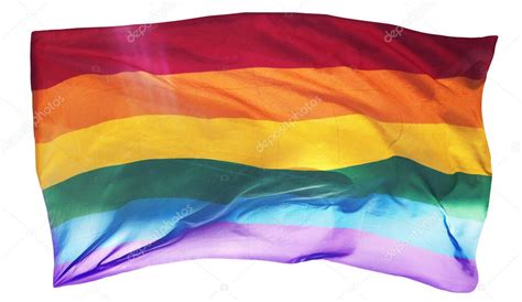 La bandera del arco iris el orgullo gay o el símbolo LGBTQ aislado en blanco