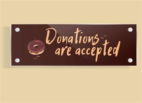 Donations Are Accepted Charity Signs Funny Home Office Decor Etsy