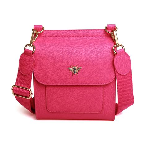 Alice Wheeler Bags Bloomsbury Hot Pink Cross Body Bag Capelli Couture