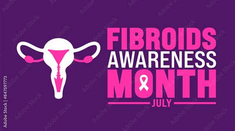 Vecteur Stock July Is Fibroids Awareness Month Background Template