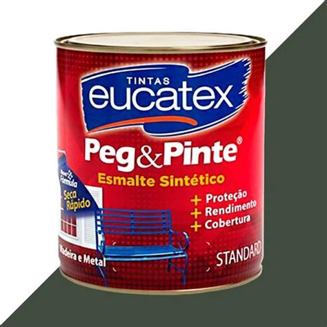 Tinta Esmalte Sintetico Eucatex Ml Cinza Escuro Brilhante Peg Pinte