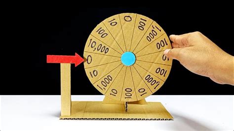 How To Make A Spinning Wheel With Cardboard วงล้อหมุนเสี่ยงตัวเลข