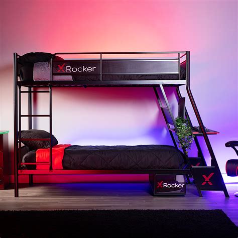 Armada Twin Over Twin Bunk Bed With Gaming Desk