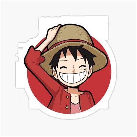 "Monkey D Luffy from One Piece, Smiling, Chibi" Sticker for Sale by ...