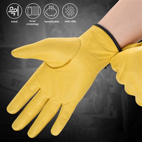 Ookwe Leather Gardening Gloves For Women And Men Thorn Resistant Heavy