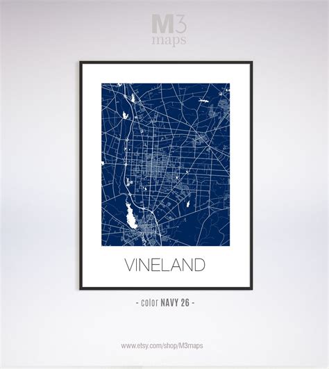 Vineland New Jersey Vineland NJ Map Vineland Map Vineland - Etsy