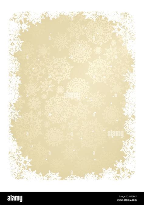 Gold christmas background with snowflakes Stock Photo - Alamy