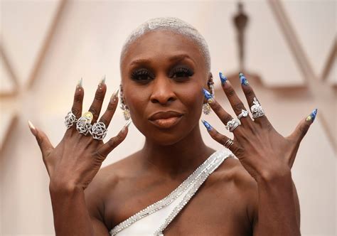 Cynthia Erivo Oscars Nails 2020 Features Van Goghs Starry Night