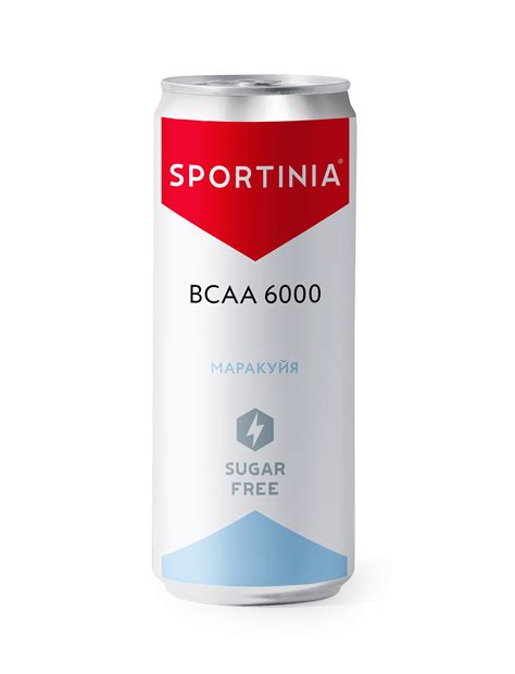 Спортивный напиток с БЦАА Sportinia BCAA, 6000 мг, 330 мл, Маракуйя ...
