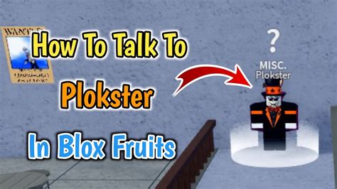 How To Talk To Plokster In Blox Fruits Roblox Blox Fruits Plokster