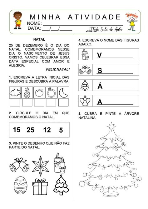 Atividade de natal para a educação infantil Atividades de natal