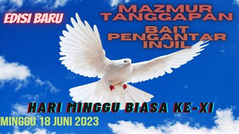 Mazmur Tanggapan Edisi Baru Wanita Minggu 18 Juni 2023 Minggu Biasa