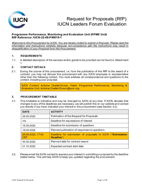 Fillable Online GUIDELINE FOR EVALUATING REQUEST FOR PROPOSAL RESPONSES