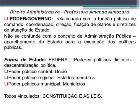 Direito Administrativo Professora Amanda Almozara Ppt Carregar