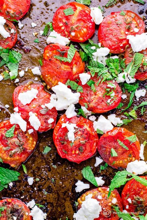 Quick Oven Roasted Tomato Recipe With Thyme And Feta The