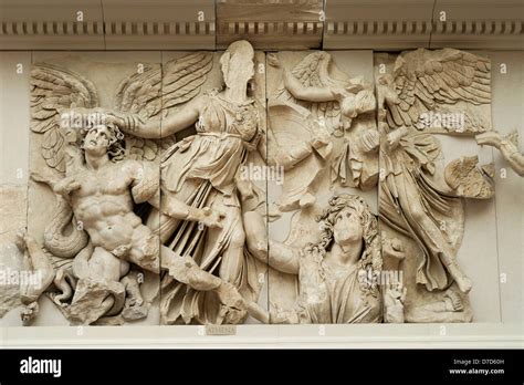 Frieze from the Pergamon Altar Pergamon Museum Berlin Germany Stock Photo - Alamy