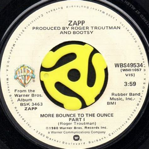 Zapp More Bounce To The Ounce S Breakwell Records