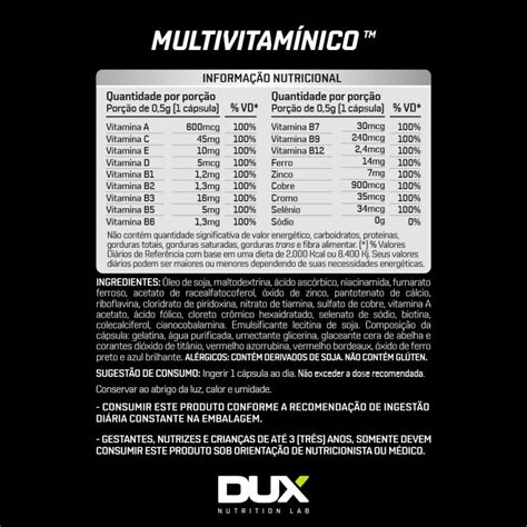 MULTIVITAMÍNICO 90 CÁPSULAS DUX NUTRITION Nutri Now