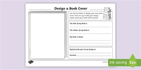 Design A Book Cover Activity Sheet Teacher Made Twinkl