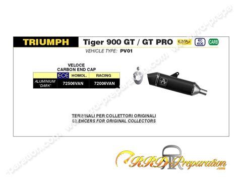 VELOCE Exhaust Silencer ARROW For TRIUMPH TIGER 900 From 2024