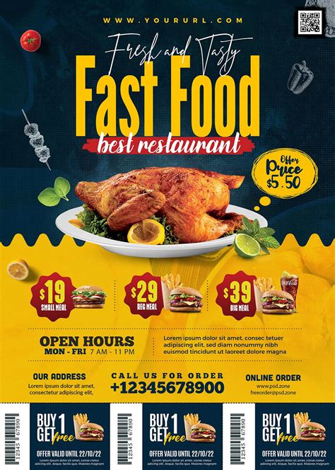 Fast Food Restaurant Promotion Flyer PSD