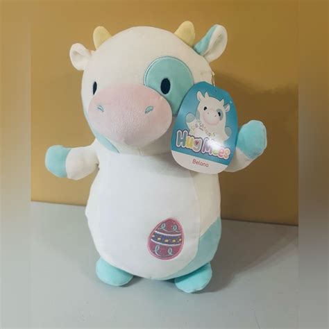 Squishmallows Toys Belana The Easter Cow Hug Mees Nwt Kellytoy