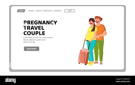 Father Pregnancy Travel Couple Vector Stock Vector Image And Art Alamy