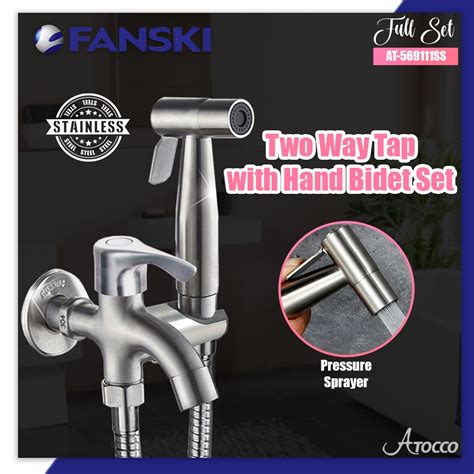 At Ss Full Set Two Way Water Tap Faucet Way Tap Hand Bidet