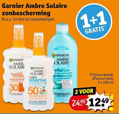 Garnier Ambre Solaire Zonbescherming Gratis Aanbieding Bij Kruidvat