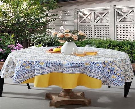 Home Bargains Plus Oval Vinyl Tablecloth With Flannel Backing X