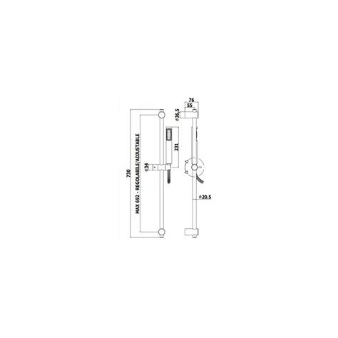 Ensemble De Barre De Douche Ronde Minimal Avec Mitigeur De Douche Berry