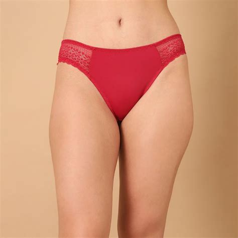 Buy PrettyCat Maroon Mid Rise Sexy Lace Bikini Panty For Women Online