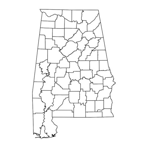 Premium Vector Alabama State Map With Counties Vector Illustration