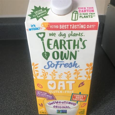 Earth S Own So Fresh Oat Unsweetened Original Beverage Review Abillion