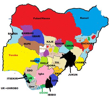 Nigeria Ethnic Groups Map