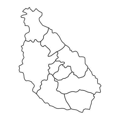 Santiago island map with administrative division, Cape Verde ...