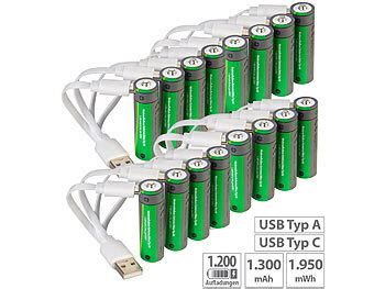 Tka Aufladbare Batterie Er Set Wiederaufladbare Batterien Typ Aa