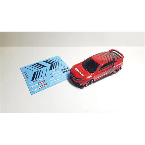 1 64 White Toner Water Slide Decal For 1 64 Hot Wheels Tomica Toy Car Shopee Philippines