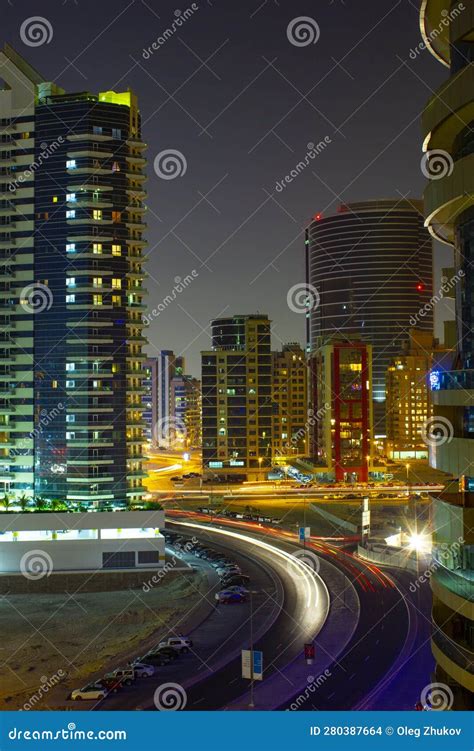 Nightlife in Dubai Marina. UAE Editorial Stock Image - Image of ...