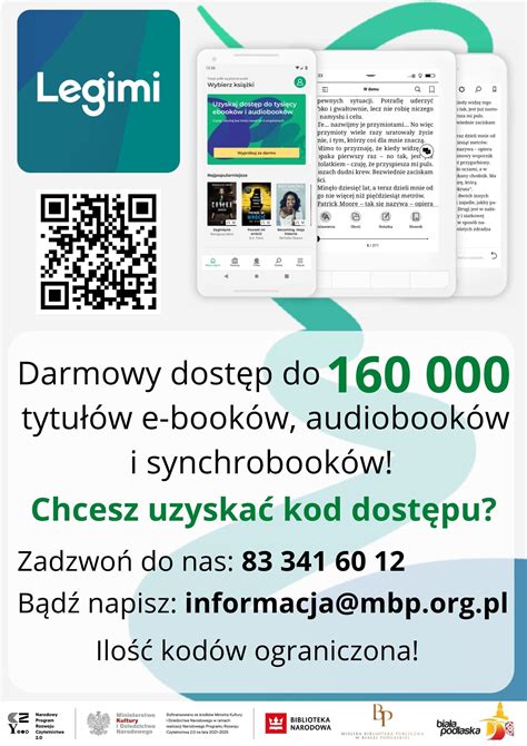 Miejska Biblioteka Publiczna W Bia Ej Podlaskiej Rozdaje Kody Do Legimi