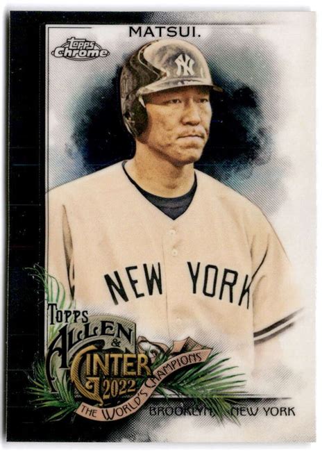 Topps Allen Ginter Chrome Hideki Matsui New York Yankees Ebay