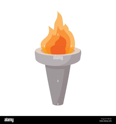 Burning Torch Cartoon Icon Stock Vector Image And Art Alamy