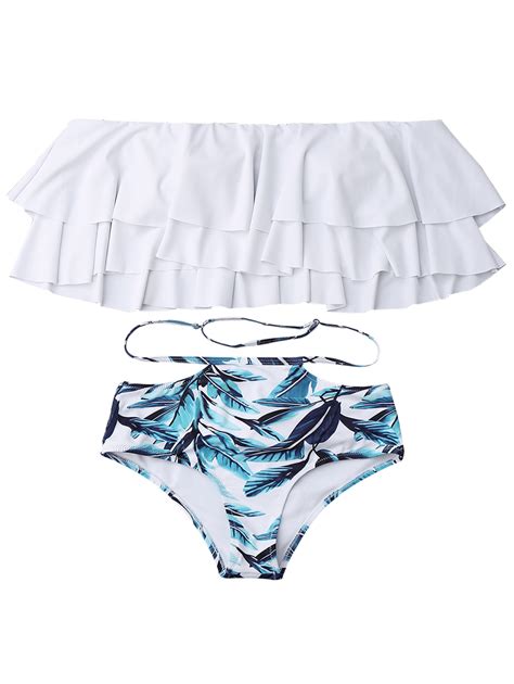 Flounce Off The Shoulder Bikini Set Bohemian Beach Boutique