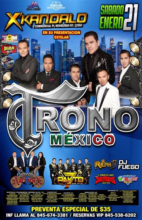 El Trono de Mexico en concierto | Tickeri - concert tickets, latin tickets, latino tickets ...